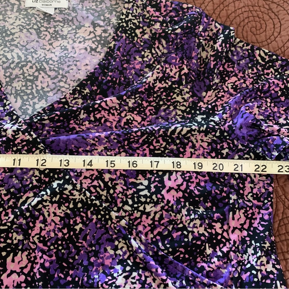 Liz Claiborne Woman Multicolor Abstract Blouse - 1X - Picture 5 of 10